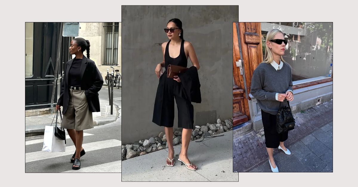 5 Anti-Flat Shoes Fashion People Wear With Long Shorts to Look Elegant