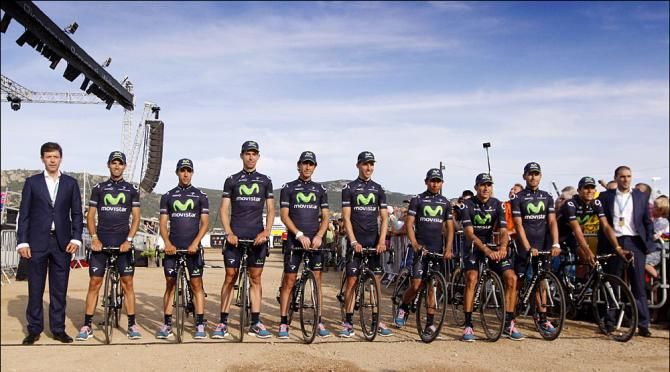 The Movistar team presented in Corsica