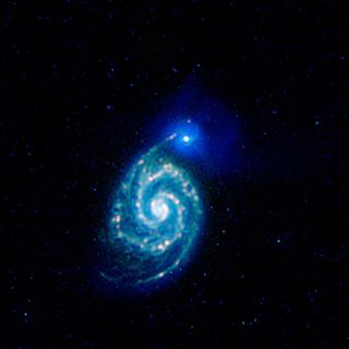 The Whirlpool Galaxy, known by astronomers as M51, is a spectacular