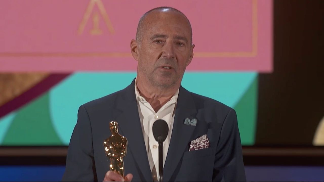 Bob Beitcher during the 2021 Oscars telecast