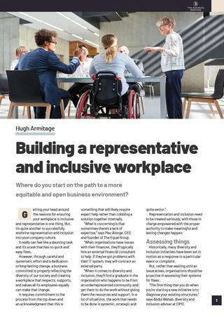 How to build a representative and inclusive workplace 