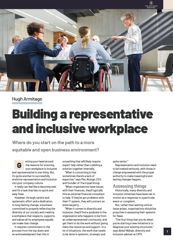 How to build a representative and inclusive workplace 