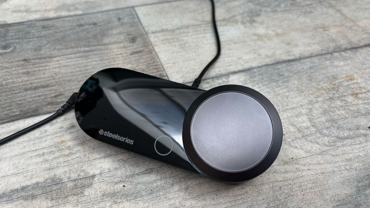 SteelSeries Arctis Nova Pro on a wooden surface