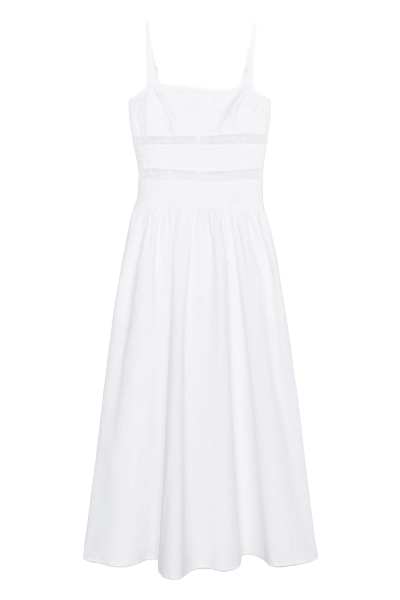 ZARA, Embroidered Poplin Dress