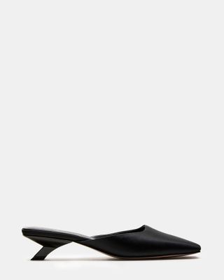 Marianne Black Kitten Heel Square Toe Mule | Women's Heels – Steve Madden