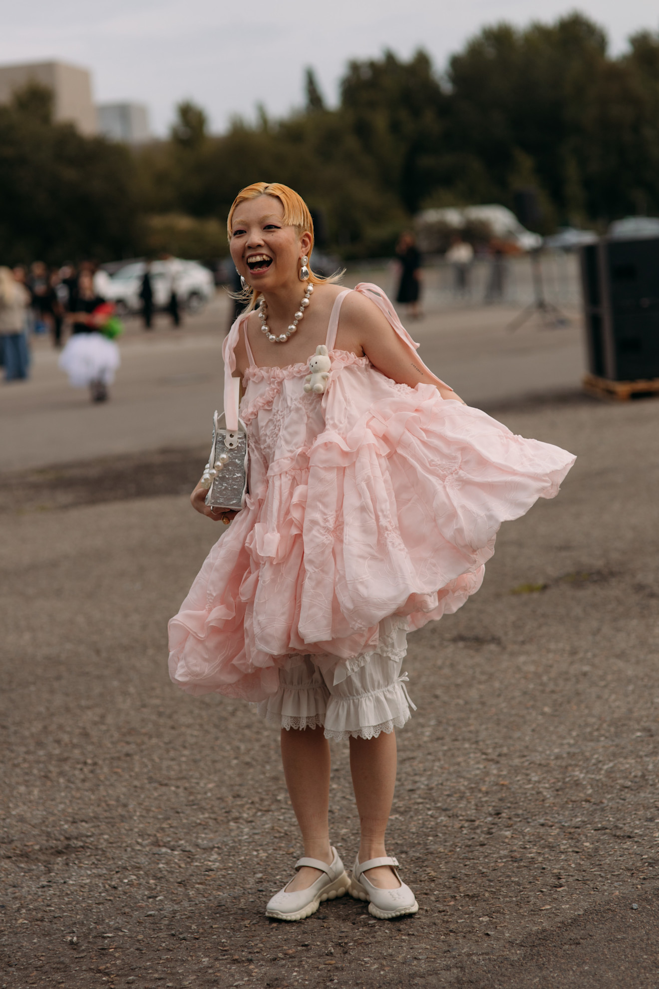 woman wearing ballet sneakers in copenhagen
