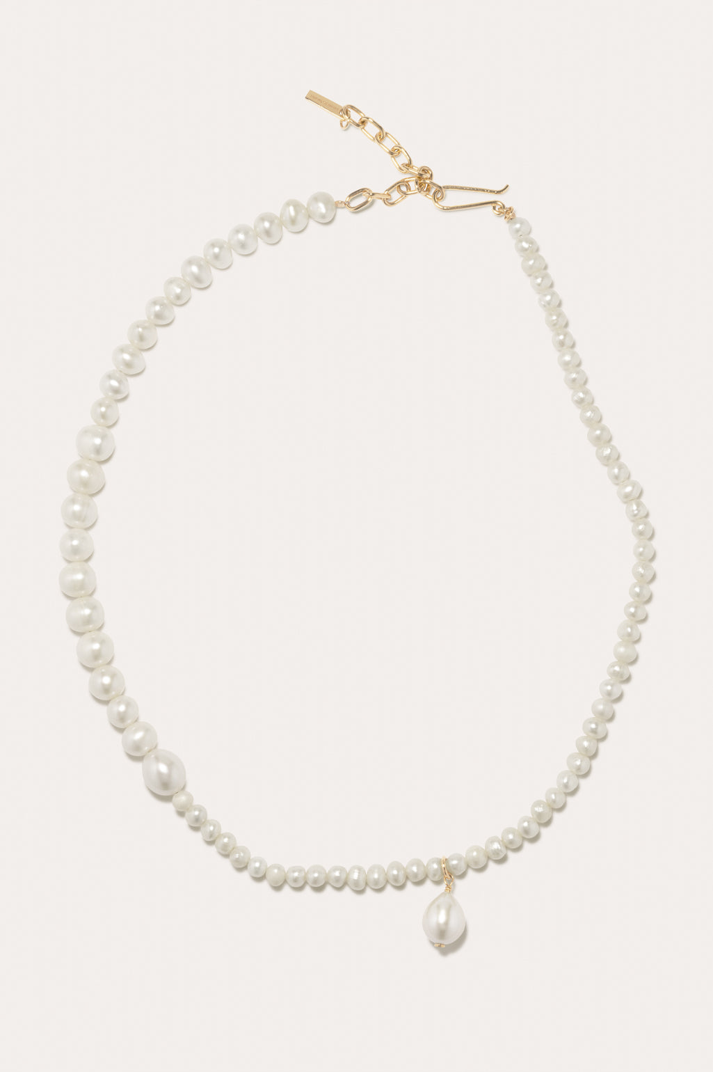 P229 - Pearl and Recycled Gold Vermeil Necklace