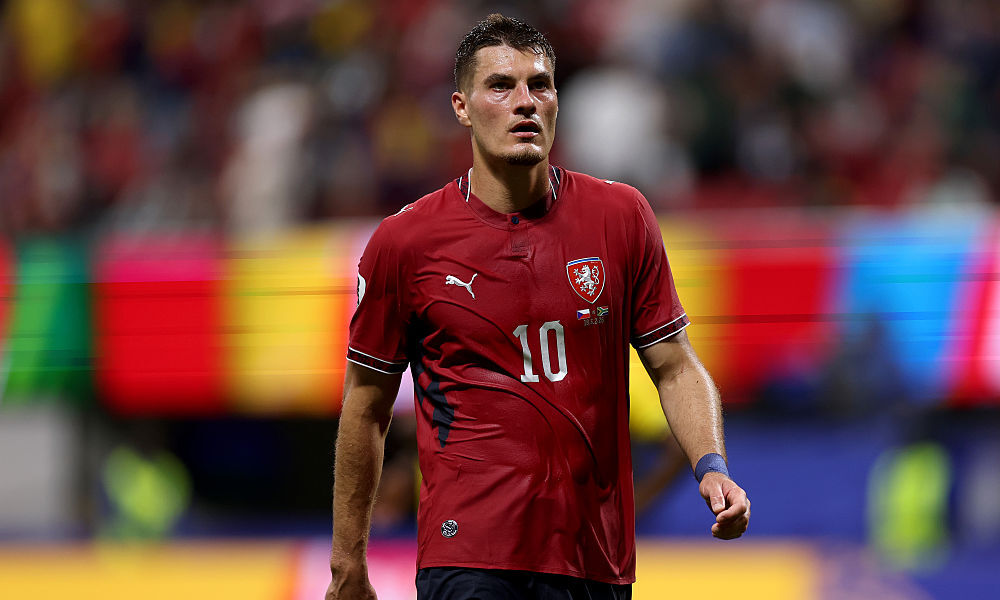 Patrik Schick of Czechia looks on during the FIFA World Cup 2026 Group A match between Czechia and South Africa at Atlanta Stadium. 