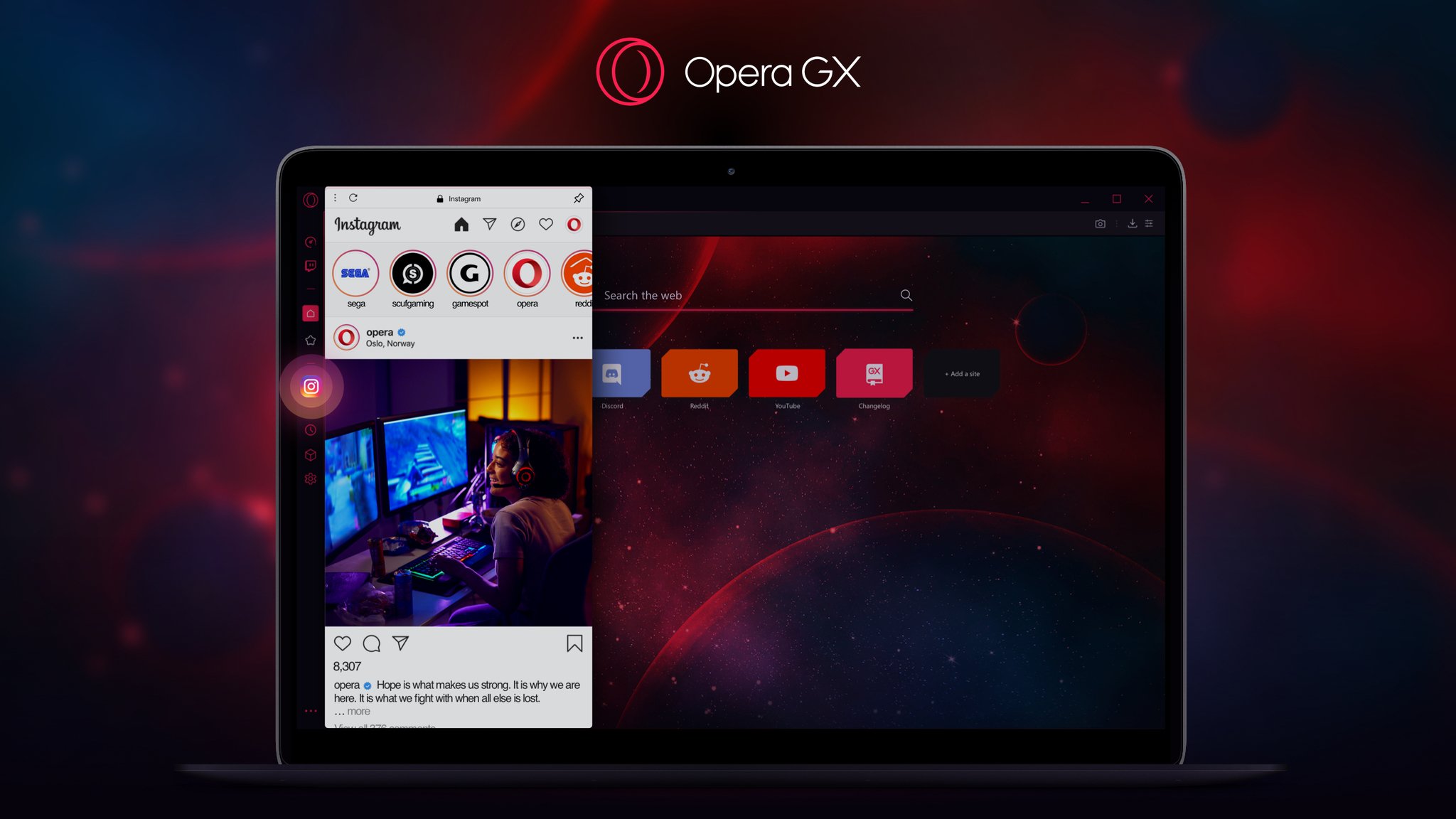 Sign up to get early access to Opera GX, Opera's first gaming