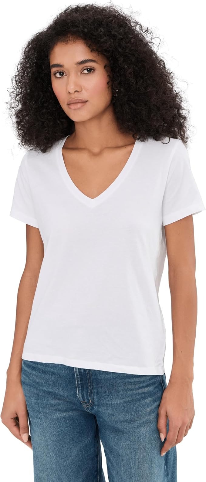 Madewell Women's Northside V-Neck Tee, White, Xx-Small