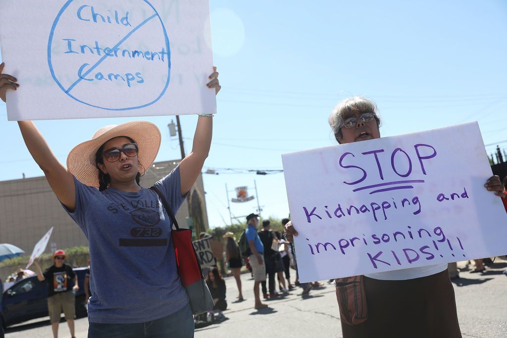 Immigration policy protest.