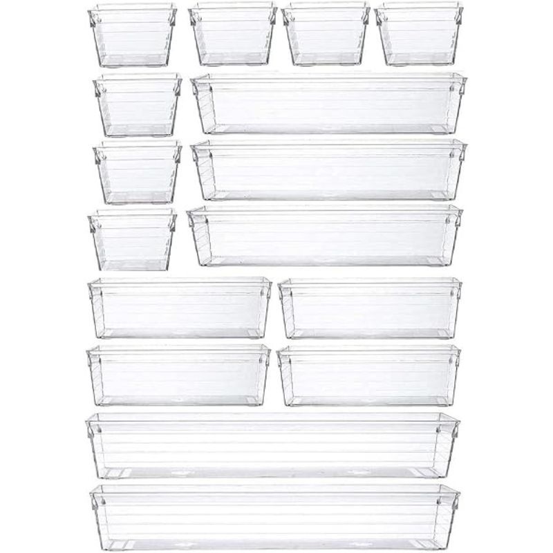Amazon clear plastic drawer organisers