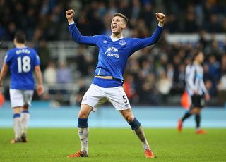 John Stones of Everton celebrates victory after the Barclays Premier League match between Newcastle United and Everton at St James' Park on December 26, 2015 in Newcastle upon Tyne, England.