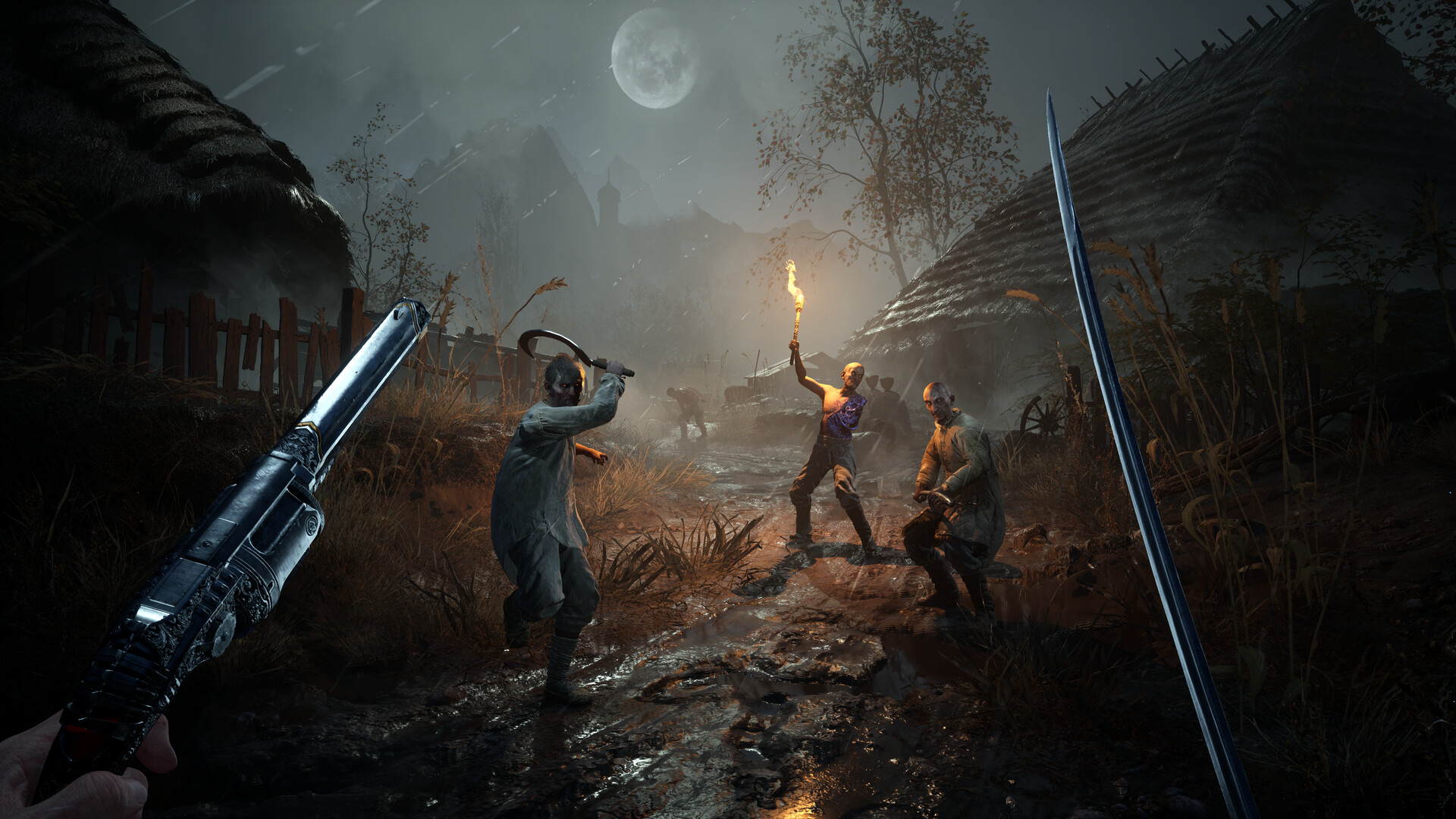 Valor Mortis The Scarecrow - Three enemies in a village