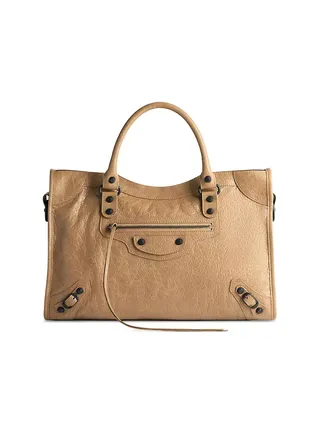 Le City Medium Tote Bag in Tan