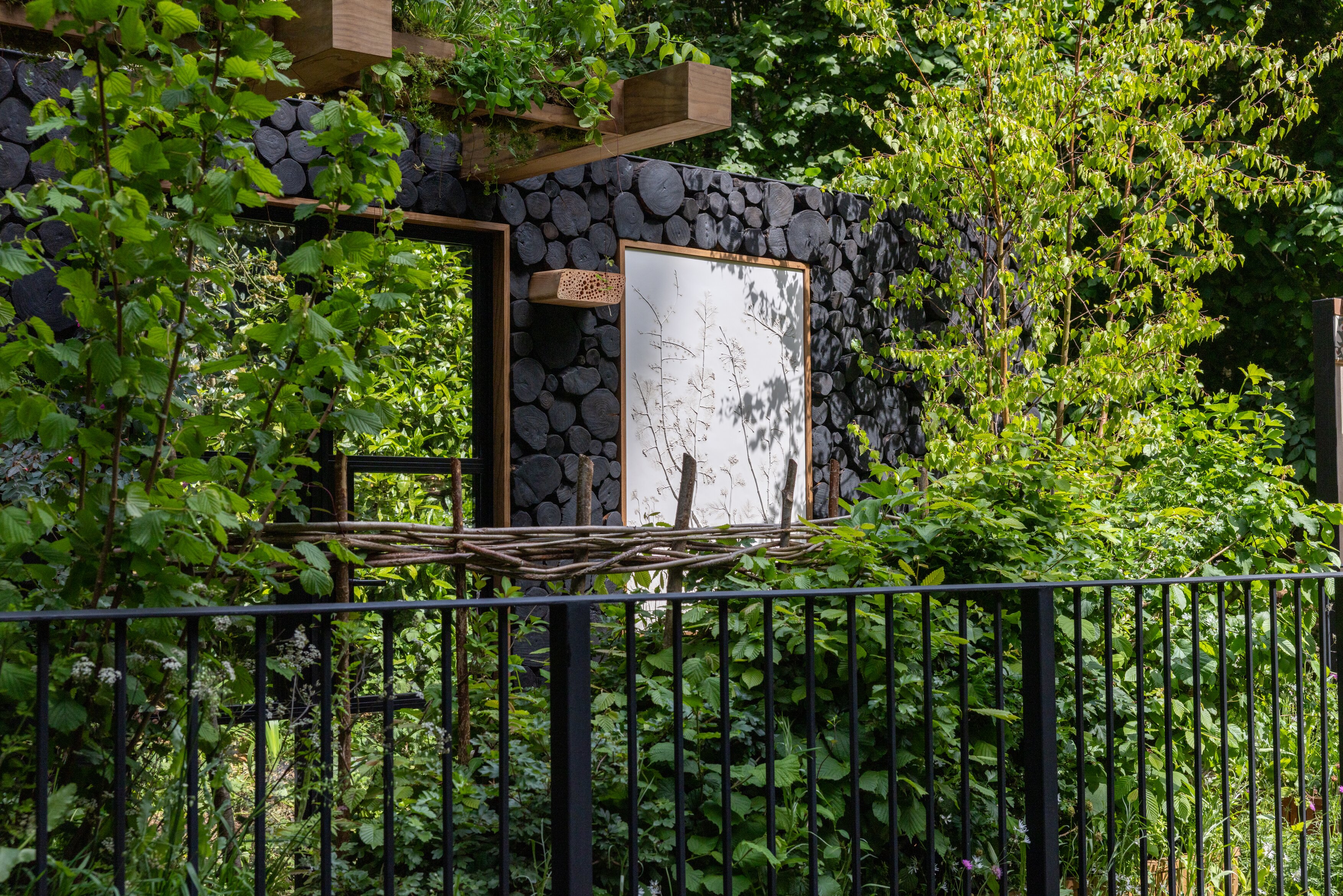 Hedgerow in the Sky &amp;ndash; Tech Mahindra. Designed by Sarah Mayfield and Monika Greenhough. Balcony Garden. RHS Chelsea Flower Show 2026. Site no. 803
