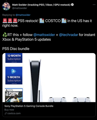 PS5 restock at Costco