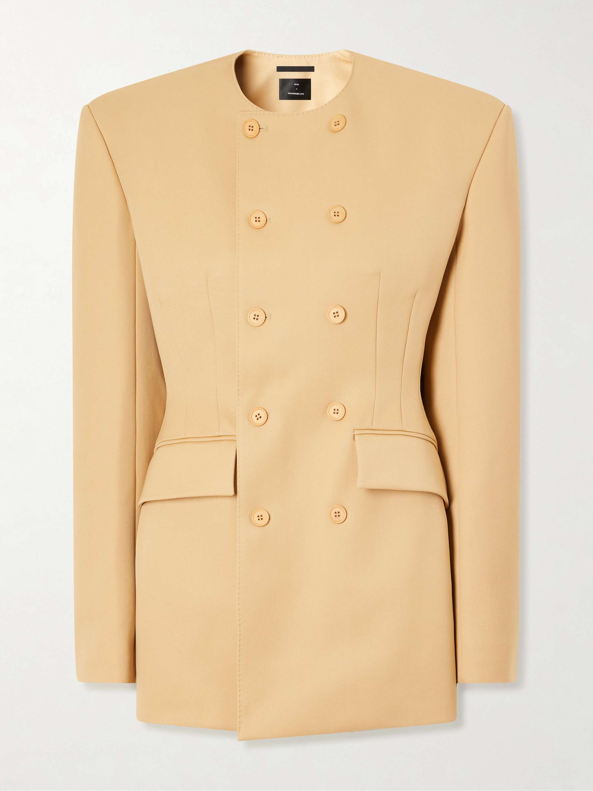 + Rhw Double-Breasted Twill Mini Dress
