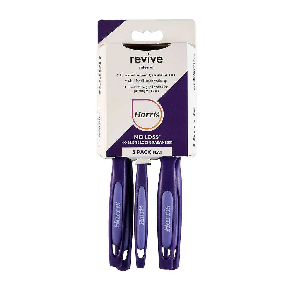 purple harris brush set in white cardboard packaging