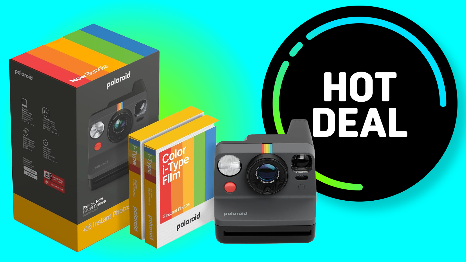 A Polaroid plus 16 shots of film for $134.99? This is a brilliant gift idea
