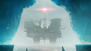 Still Wakes The Deep review; an oil rig in the fog