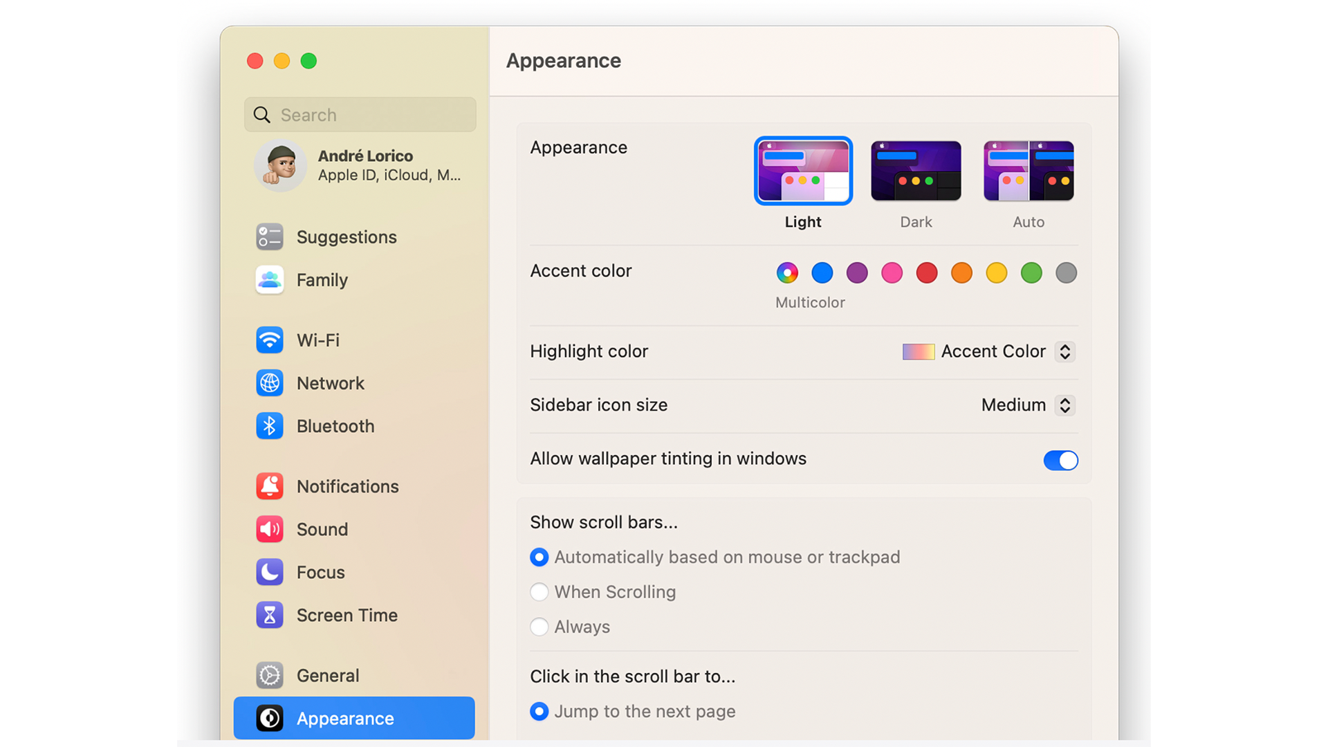 Et skjermbilde av nye Systemvalg i macOS Ventura