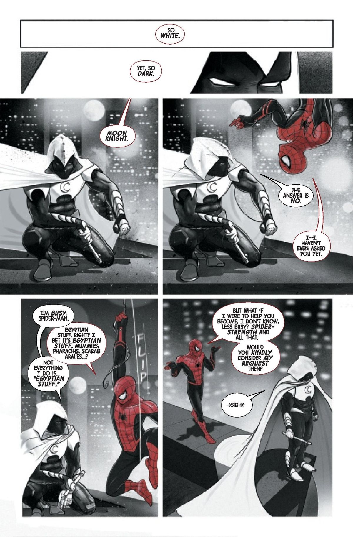 Moon Knight: Black, White &amp; Blood #1