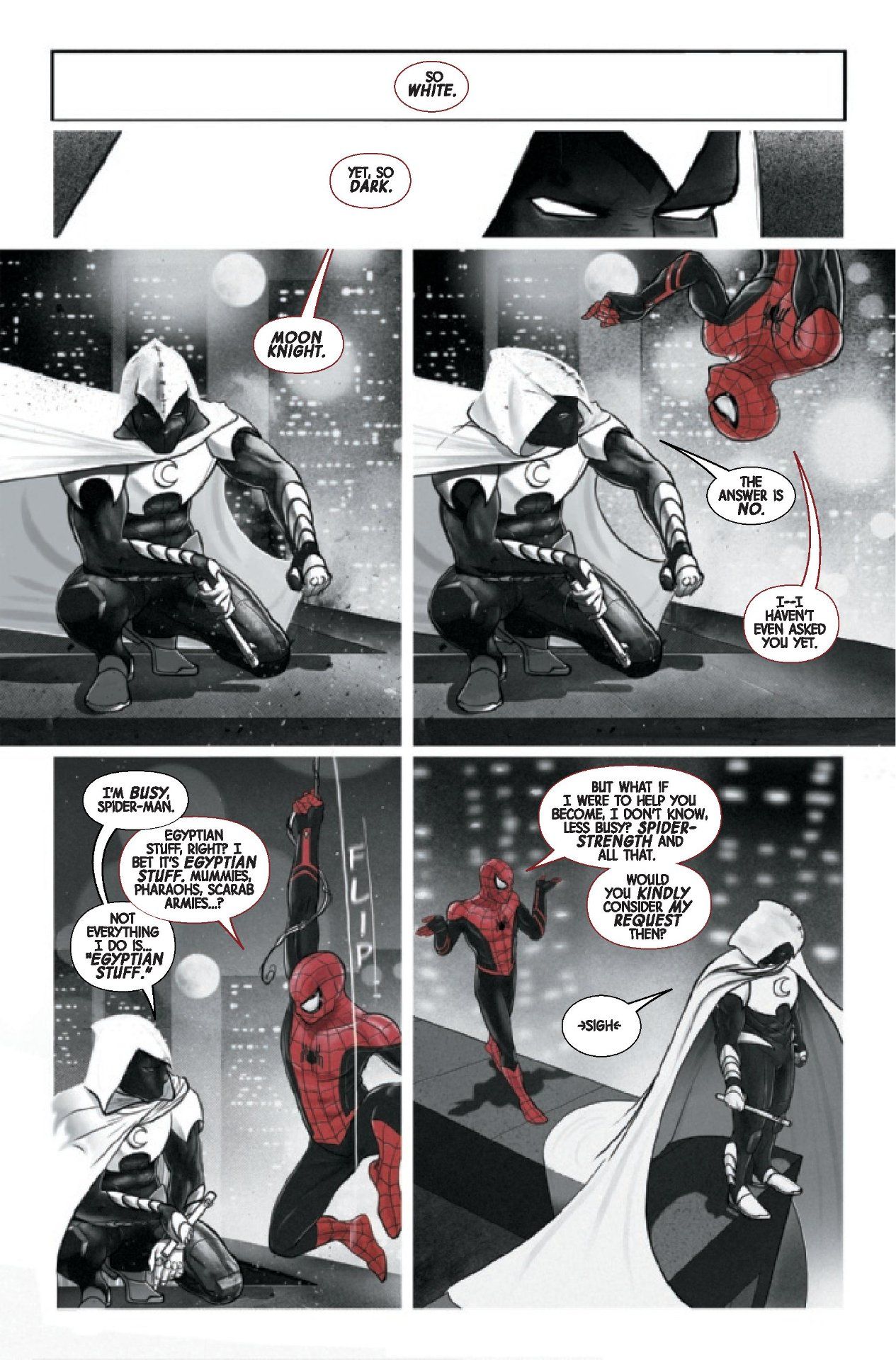 Moon Knight: Black, White &amp; Blood #1