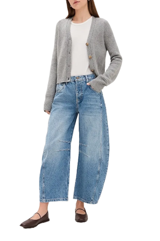 Free People We the Free Soutache Good Luck Barrel Jeans