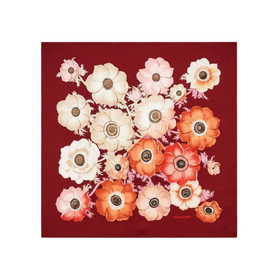 Lorna Murray, Ferragamo Floral-Print Silk Scarf 
