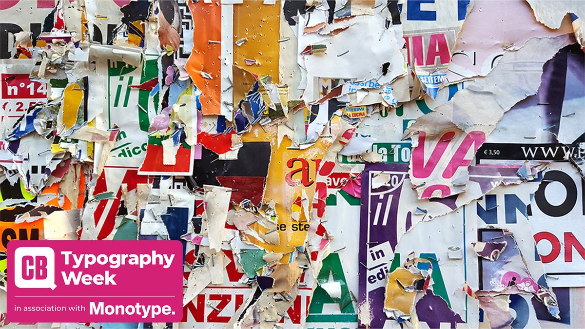 torn up type posters with typography week logo