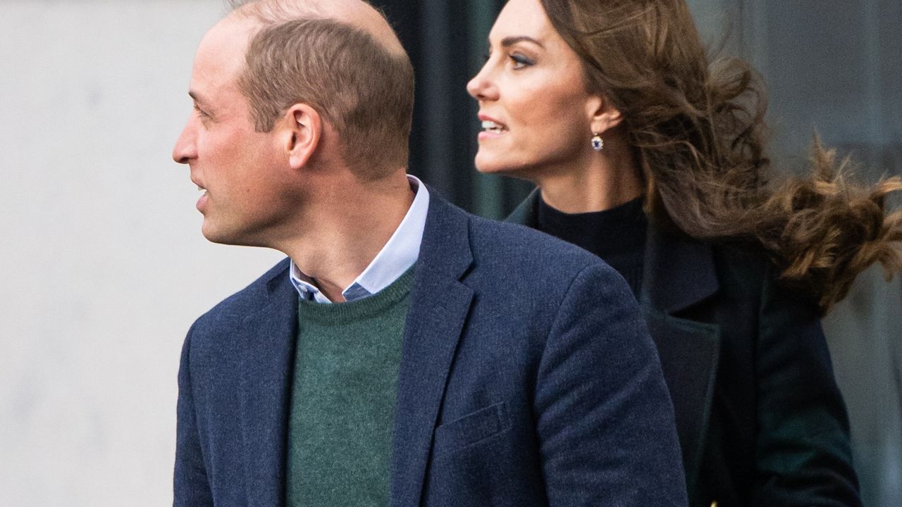 Prince William, Prince of Wales and Catherine, Princess of Wales during their visit to Royal Liverpool University Hospital on January 13, 2023 in Liverpool, England. The Prince and Princess of Wales are visiting Merseyside to thank those working in healthcare and mental health support for their work during the winter months. Their engagements take place 2 days after the official release of Prince Harry, Duke of Sussex&#039;s book &quot;Spare&quot;