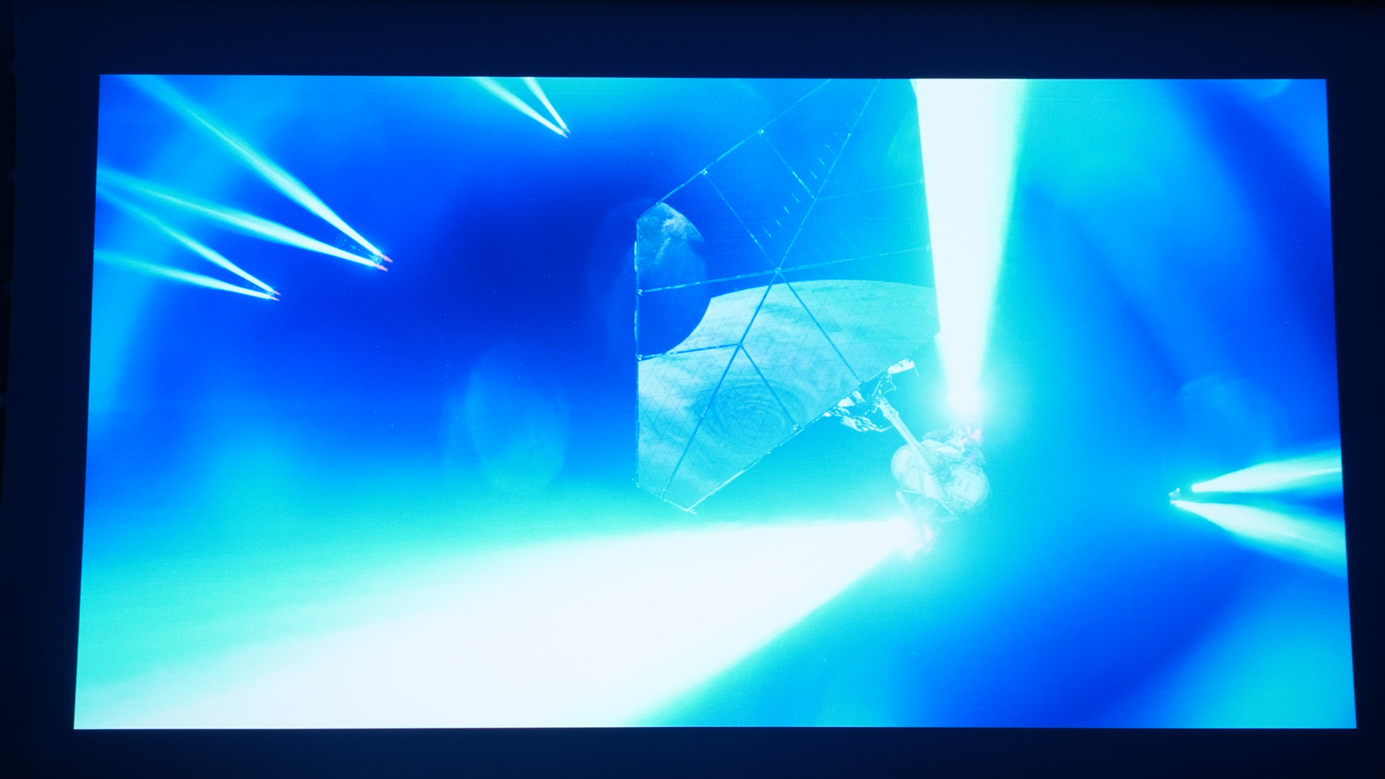 An on screen projection from the Hisense PX4 Pro projector