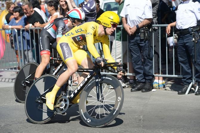 Jan Bakelants (RadioShack) would wear yellow for the last time in the TTT