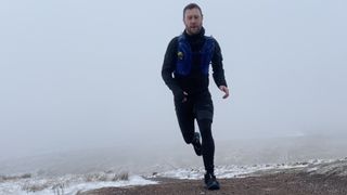winter trail running gear: Alex running