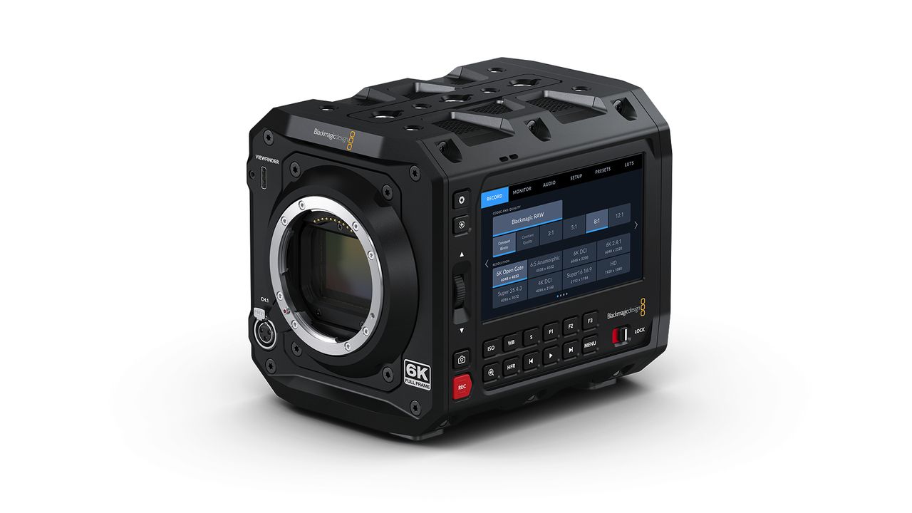 Blackmagic Pyxis 6K box camera on white background