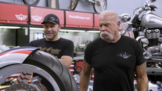 The upcoming season of American Chopper will feature the repaired relationship of Paul Teutul Jr. (l.) and Paul Sr.