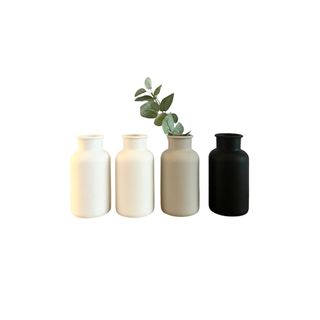 NovaAndFawn Matte Bottle Neck Vase in white grey and black