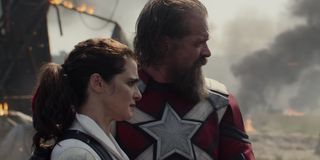 David Harbour and Rachel Weisz in Black Widow