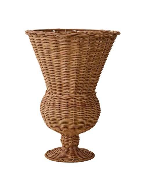 Woven Rattan Footed Vessel