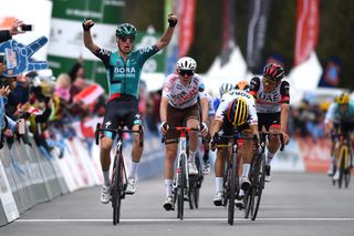 Sergio Higuita led home a Bora-Hansgrohe one-two on the summit finish of Zinal on stage 4 of the Tour de Romandie