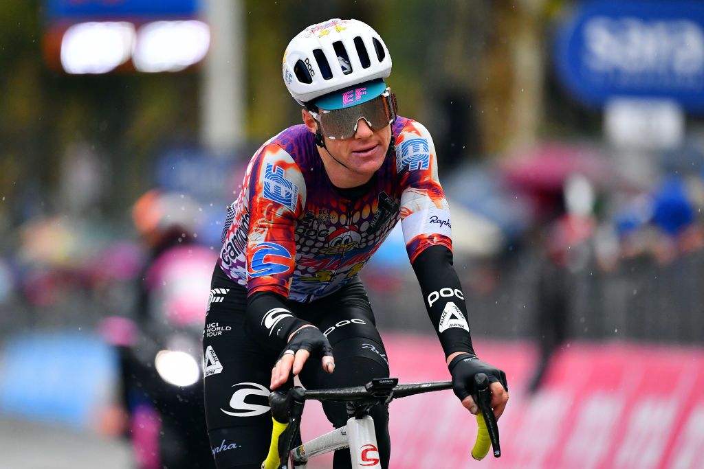 CESENATICO ITALY OCTOBER 15 Arrival Simon Clarke of Australia and Team EF Pro Cycling during the 103rd Giro dItalia 2020 Stage Twelve a 204km stage from Cesenatico to Cesenatico girodiitalia Giro on October 15 2020 in Cesenatico Italy Photo by Stuart FranklinGetty Images