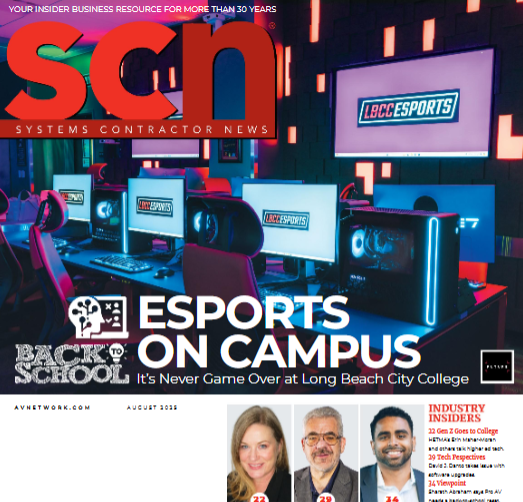 An esports lab dons the cover of SCN Magazine.