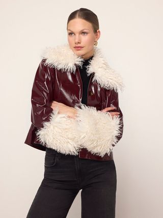 Bonnie Burgundy Vinyl Jacket