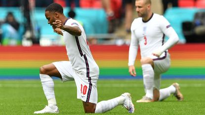 Raheem Sterling taking the knee