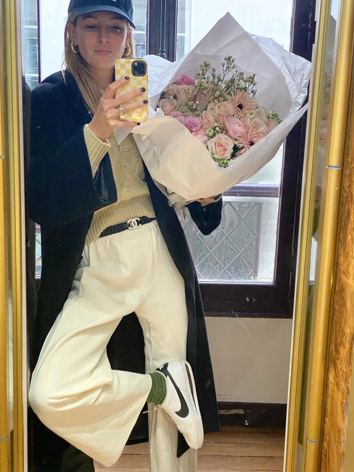 A French influencer wears the Nike Cortez
