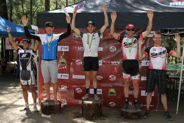 GC Men's podium: Andrew Arthur, Josh carlson, Sid Taberlay, Andy Blair, Nick Both
