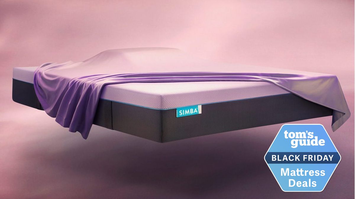 A Simba mattress with a Tom&#039;s Guide Black Friday label