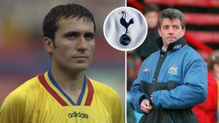 Gheorghe Hagi Romania Kevin Keegan Newcastle United Tottenham Hotspur crest