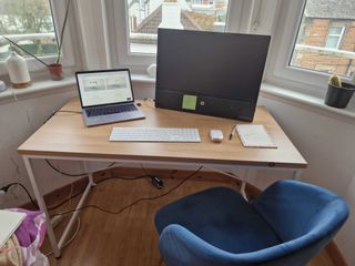 An Ökoform Miniöko Heated Desk in a home office